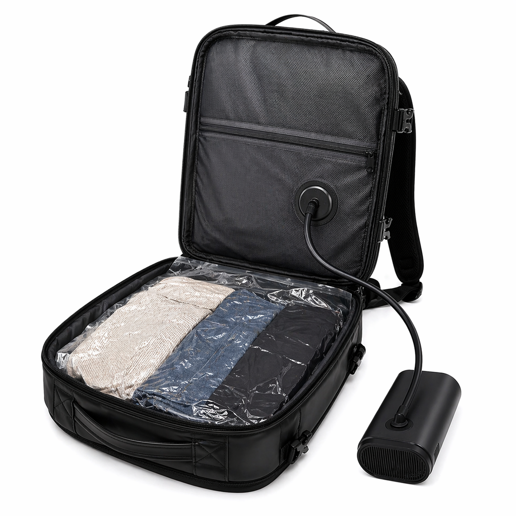Sac à dos de voyage extensible avec compression sous vide - grande capacité cabine - Elite Bag