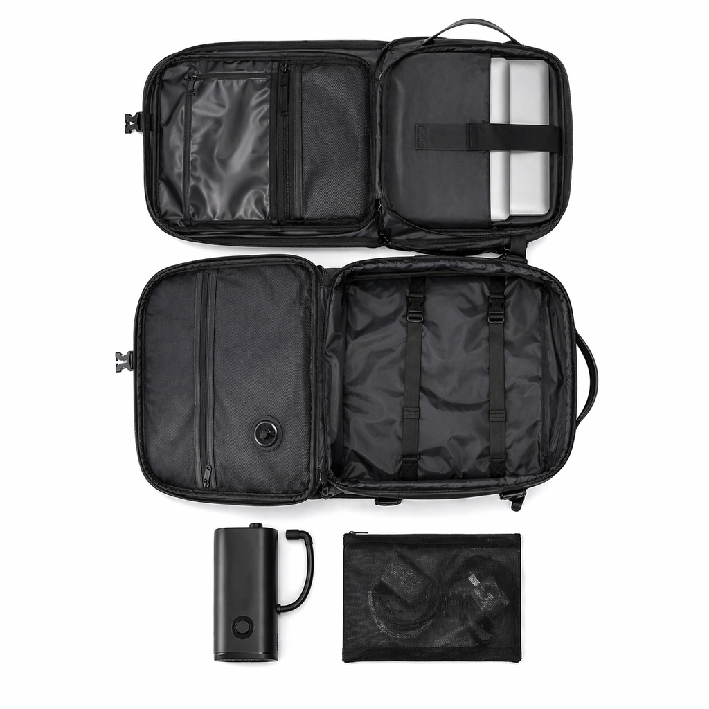 Sac à dos de voyage extensible avec compression sous vide - grande capacité cabine - Elite Bag