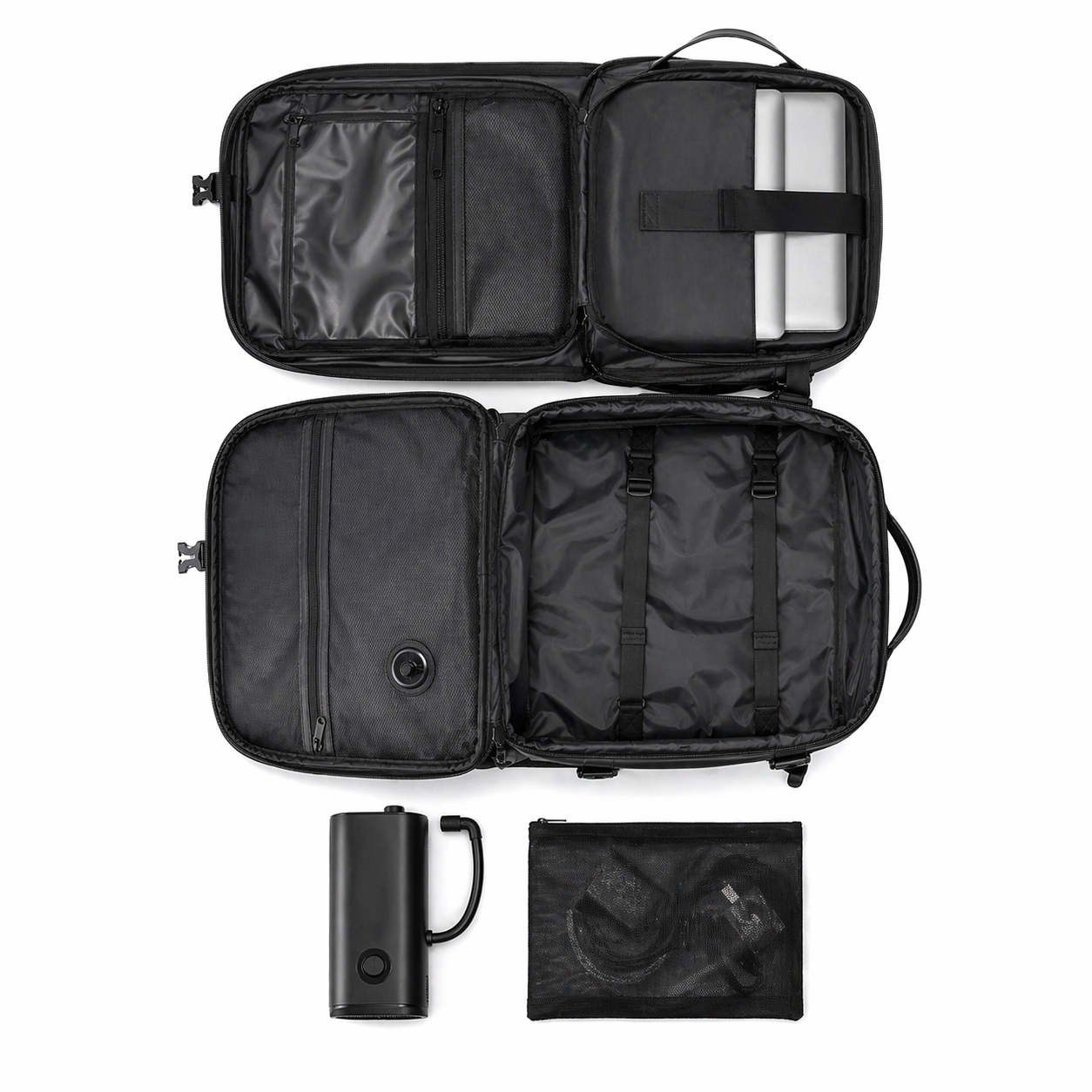 Sac à dos de voyage extensible avec compression sous vide - grande capacité cabine - Elite Bag
