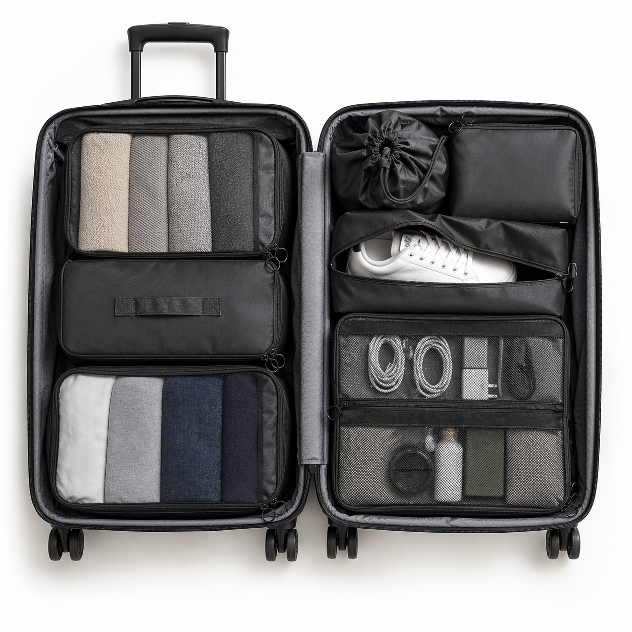 Organisateur de valise 7 pièces - set de rangement bagage voyage - Elite Bag